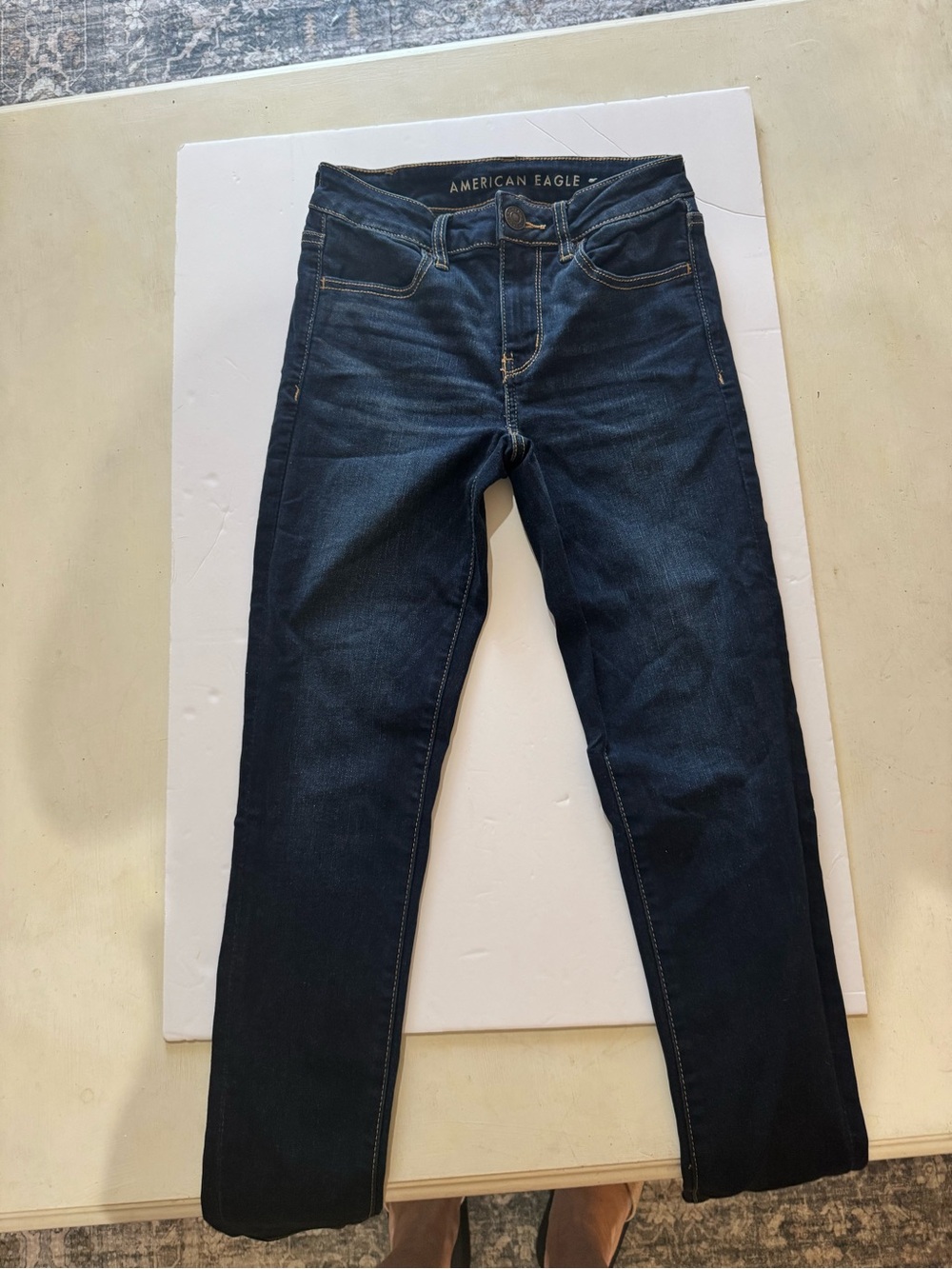 American Eagle Outfitters Dark Indigo Straight Leg Jeans